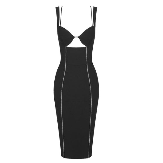 Damen figurbetontes Kleid mit innovativen Cut-Outs und eleganter Linienführung EB