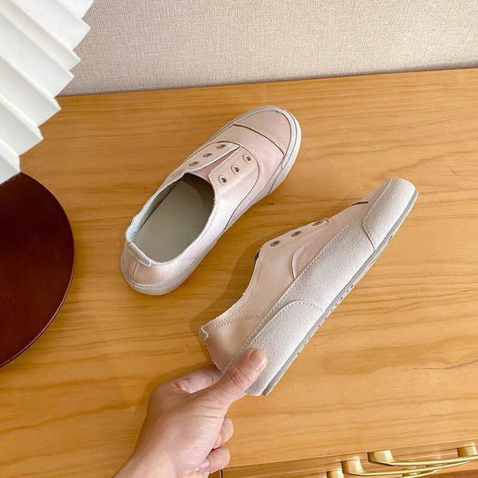 Damen trendige Slip-On Sneakers mit metallic-finish EB