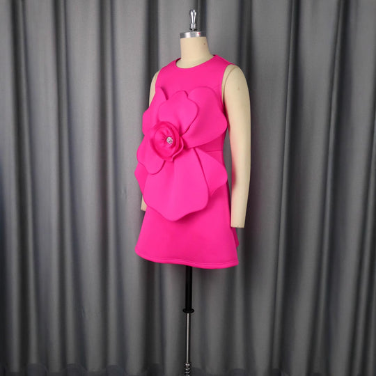 Damen Blumenkleid mit 3D-Design EB