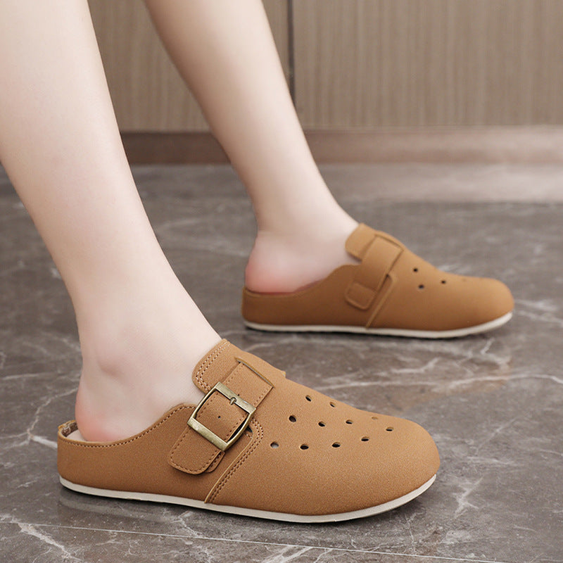 Damen Bequeme Clogs mit modischem Riemen und atmungsaktiver Obermaterialstruktur EB
