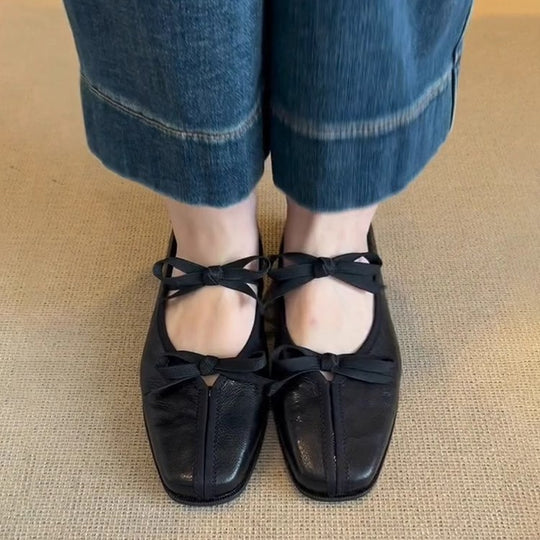Damen elegante Ballerinas mit modischem Riemchen und komfortabler Passform EB