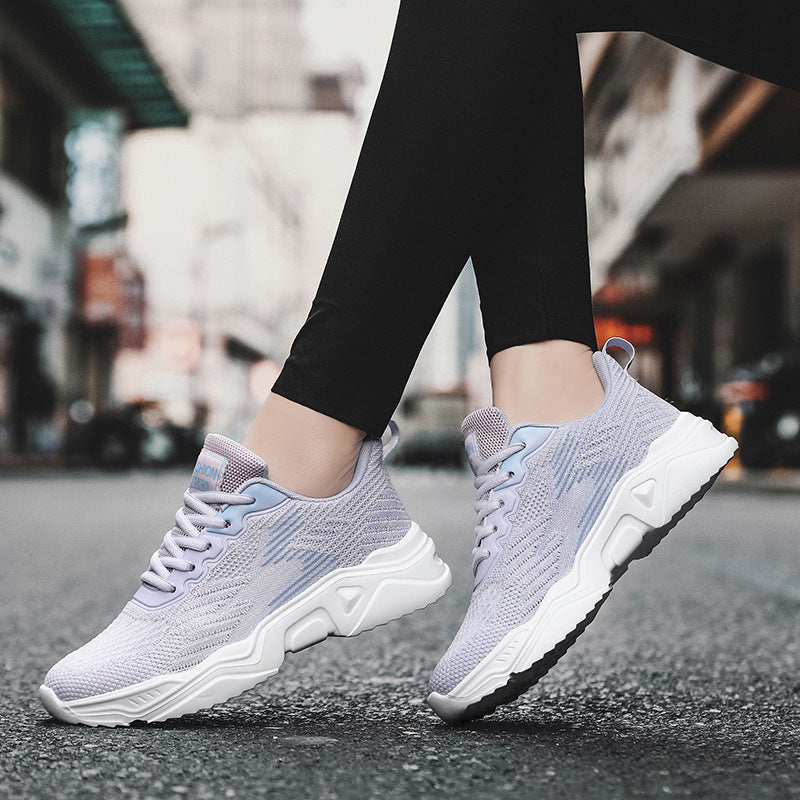Damen Sportliche Sneaker mit atmungsaktivem Obermaterial und rutschfester Sohle EB