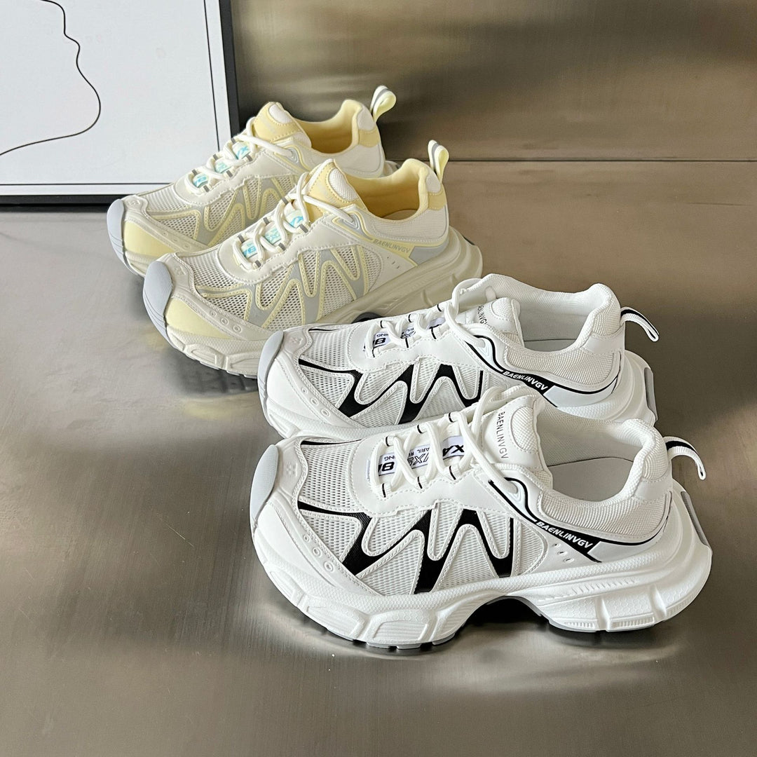 Damen Sportliche Sneakers mit atmungsaktivem Mesh und dämpfender Sohle EB