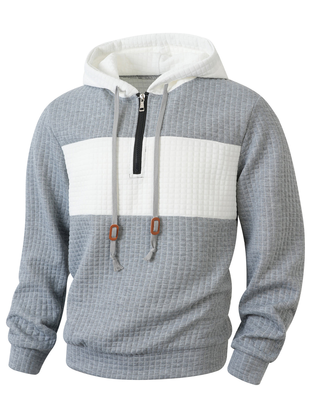 Herren Hoodie mit 1/4-Reißverschluss und strukturiertem Design EB