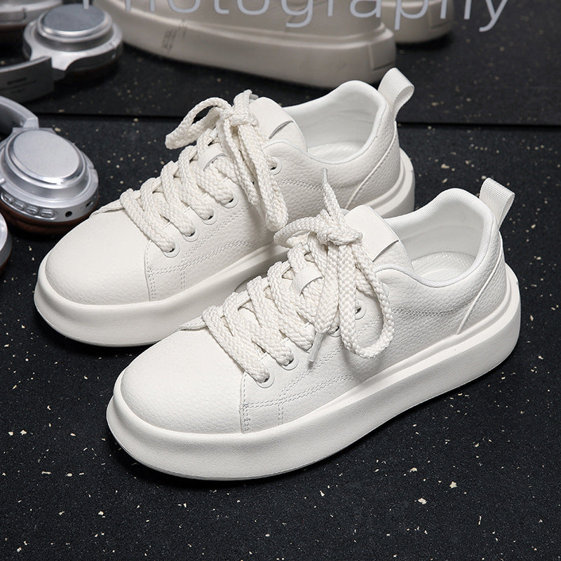 Damen Sportliche Sneakers mit robustem Leder-Design EB