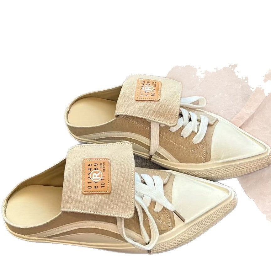 Damen lässige Slipper mit stylischem Schnürdesign EB