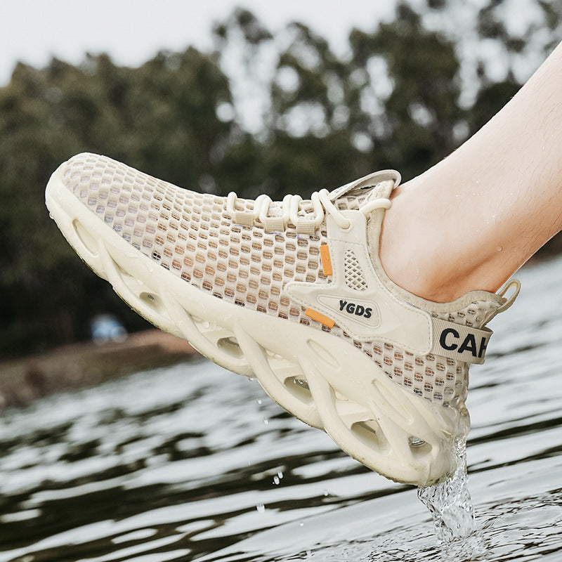 Damen Sportliche Sneakers mit atmungsaktiver Mesh-Oberfläche und flexibler Sohle EB