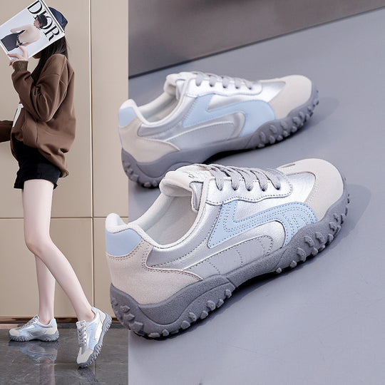 Damen Sportliche Sneaker mit rutschfester Gummisohle und atmungsaktivem Obermaterial EB