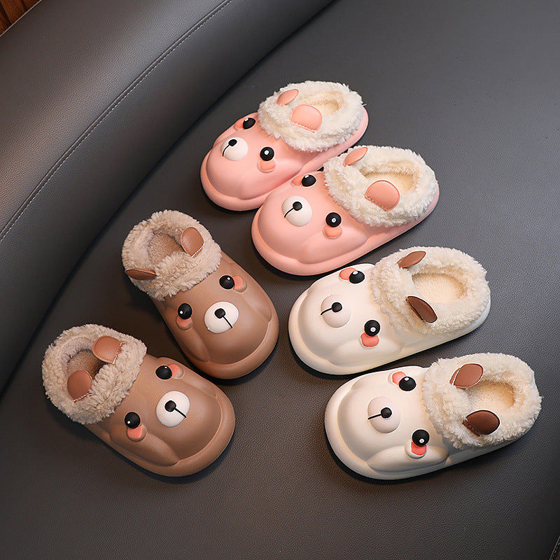 Damen niedliche Plüsch-Hausschuhe mit tierischem Design EB