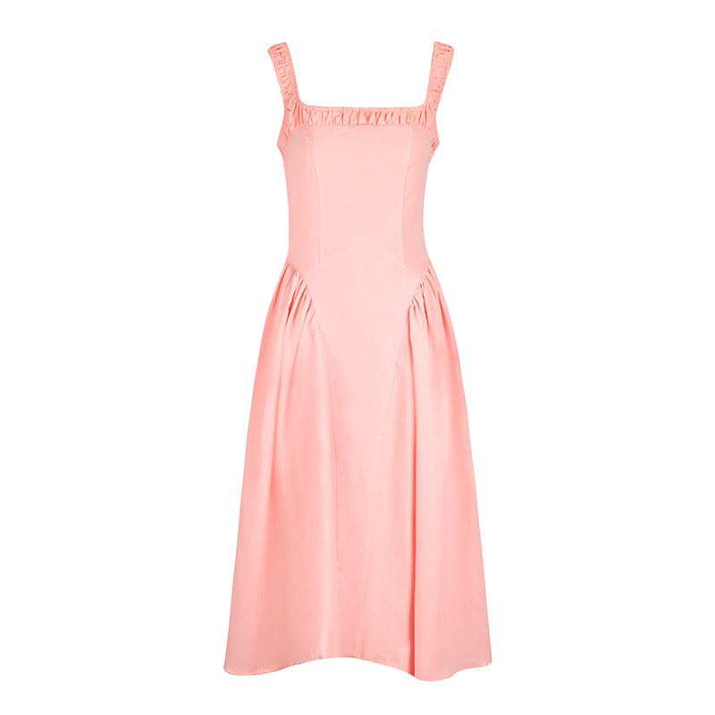 Damen Midikleid mit feinen Rüschendetails und figurbetontem Schnitt EB