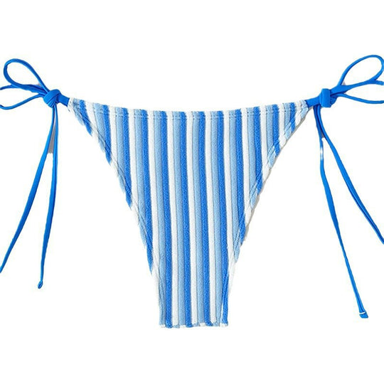 Damen Bikinislip mit verstellbaren Trägern und gestreiftem Design EB