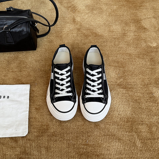 Damen Modische Sneakers im lässigen Stil mit auffälligen Schnürsenkeln EB