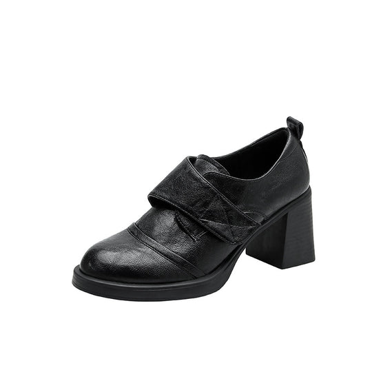 Damen modische Halbschuhe mit breitem Klettverschluss EB