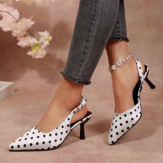 Damen Slingback-Pumps mit Punktmuster und elegantem Design EB