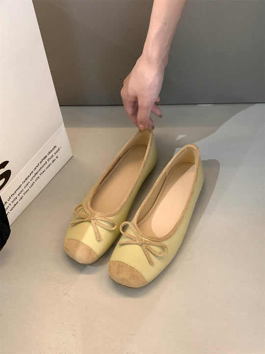 Damen Ballerina-Schuhe mit verstellbarem Schleifen-Detail EB