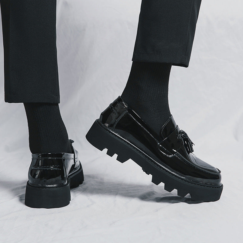 Damen elegante Loafers mit strukturiertem Obermaterial und robustem Profil EB