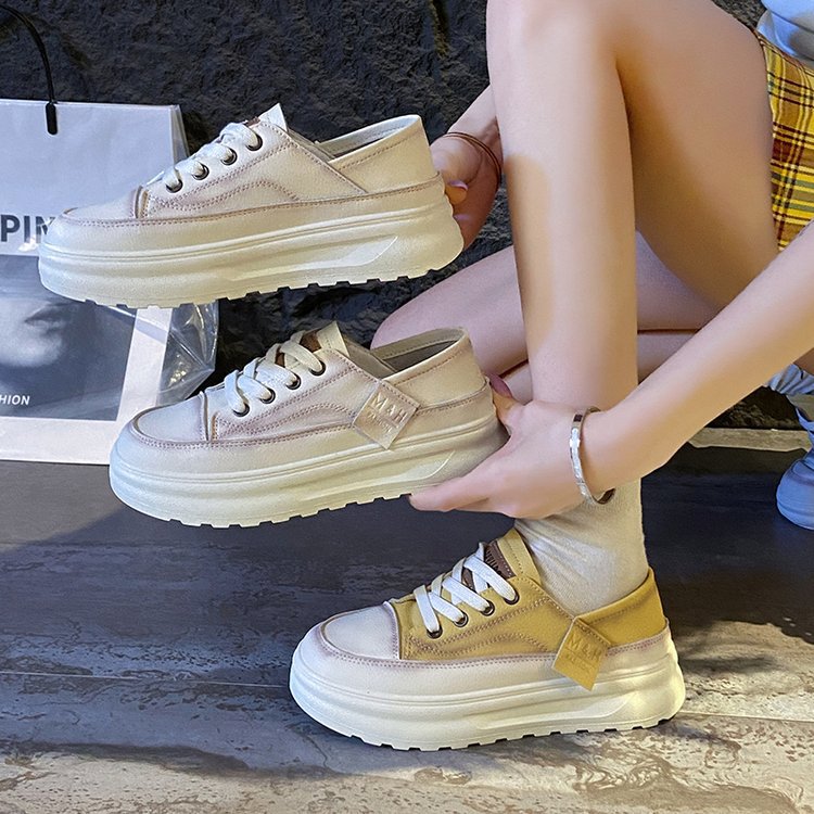 Damen Plateau-Sneaker mit elastischem Riemen und atmungsaktivem Obermaterial EB