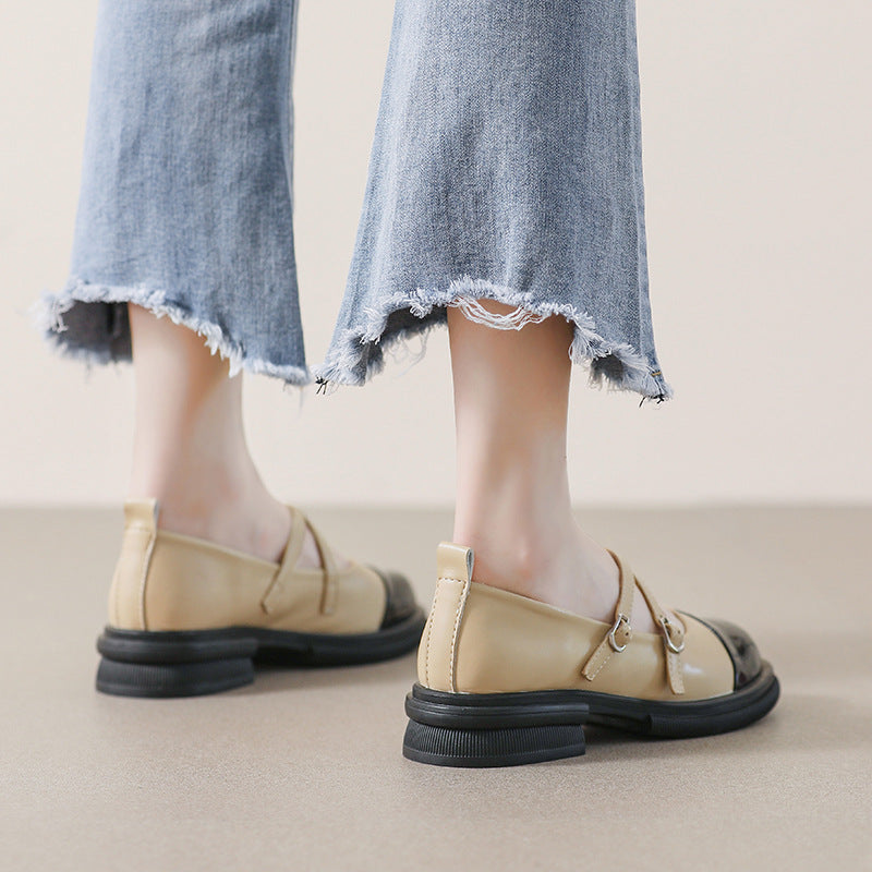 Damen elegante Mary-Jane Schuhe mit modischem Riemen und praktischem Schnallenverschluss EB