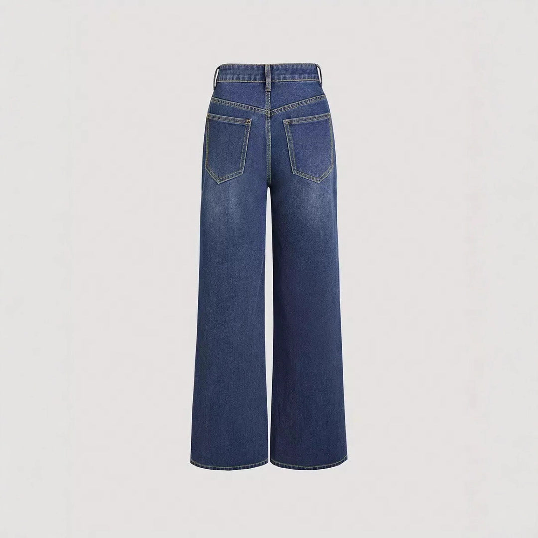 Damen Weitgeschnittene Denim-Jeans EB