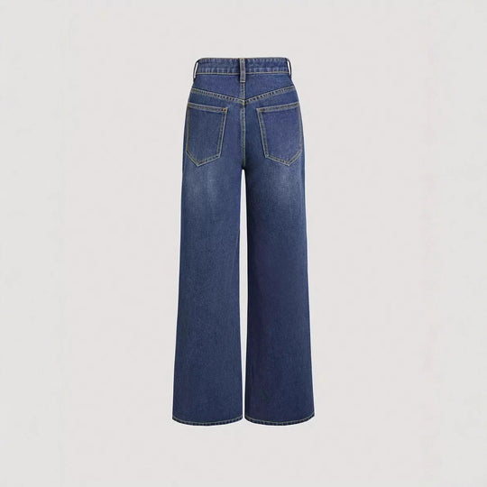 Damen Weitgeschnittene Denim-Jeans EB