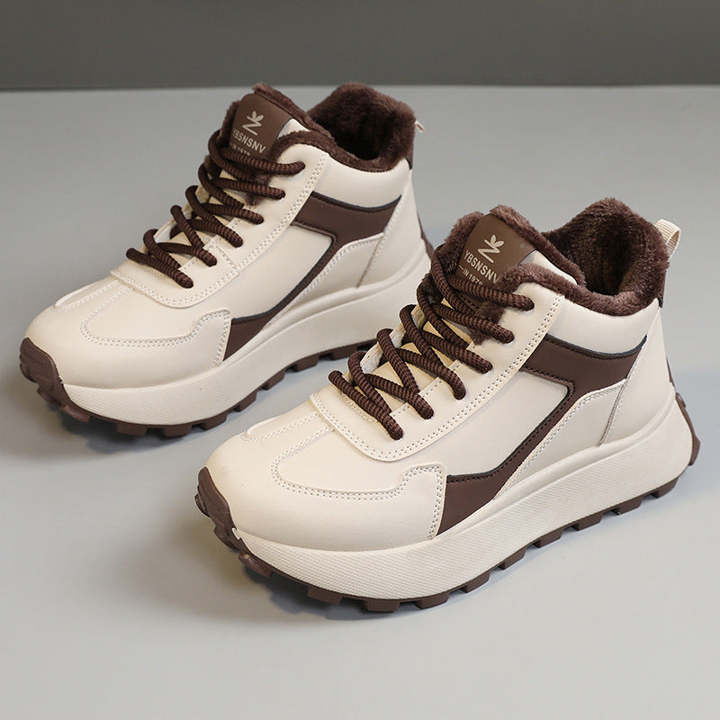 Damen High-Top Sneakers mit kuscheligem Innenfutter und robustem Profil EB