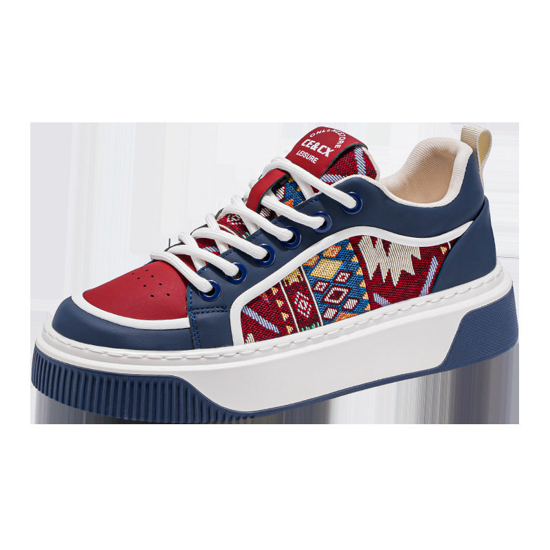 Damen modische Sneakers mit farbenfrohem Ethno-Muster und dämpfender Sohle EB