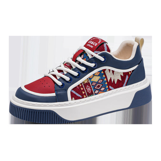 Damen modische Sneakers mit einzigartigem Ethno-Design und bequemer Plattformsohle EB