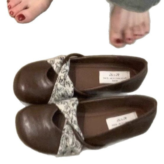 Damen Ballerinas mit floralem Riemendesign und komfortablem Fußbett EB