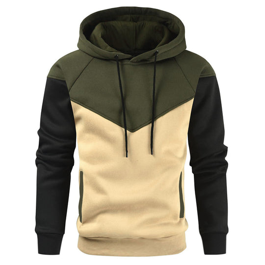 Herren modischer Hoodie mit innovativem Patchwork-Design EB