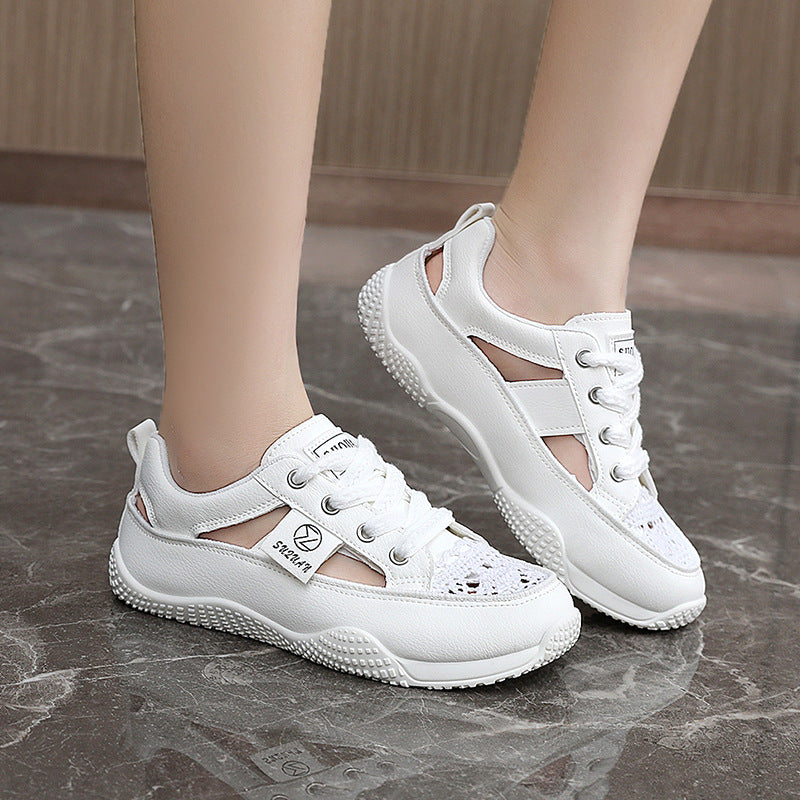 Damen Atmungsaktive Freizeitschuhe mit floralem Netzdesign EB