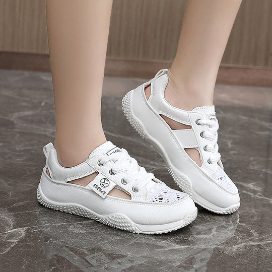 Damen Atmungsaktive Freizeitschuhe mit floralem Netzdesign EB