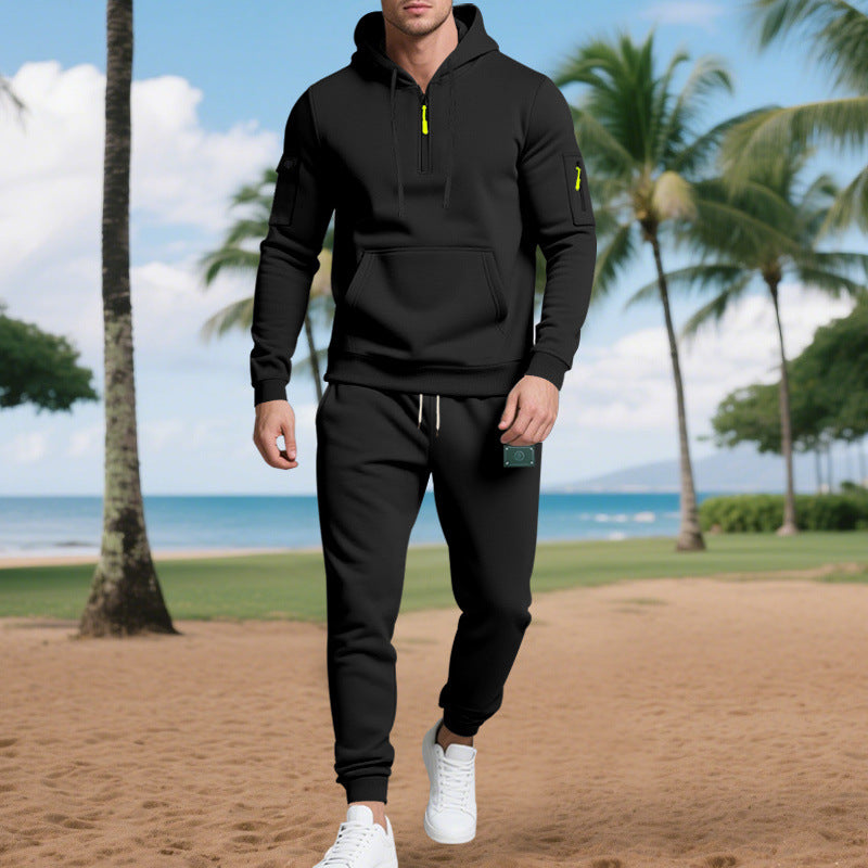 Herren Freizeit-Sweatset mit praktischen Taschen und Kordelzug EB