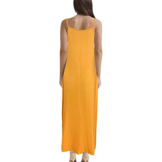Damen Maxikleid mit modernem ethnischen Druck und praktischen Seitentaschen EB