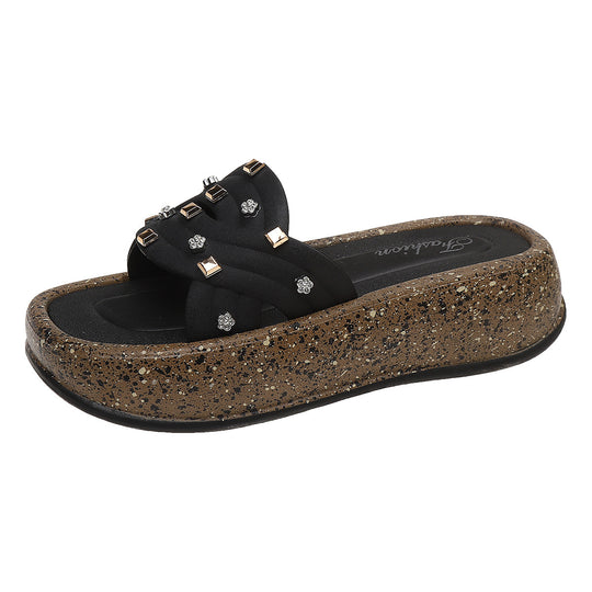 Damen Komfortable und stilvolle Sandalen mit Detailverzierungen EB
