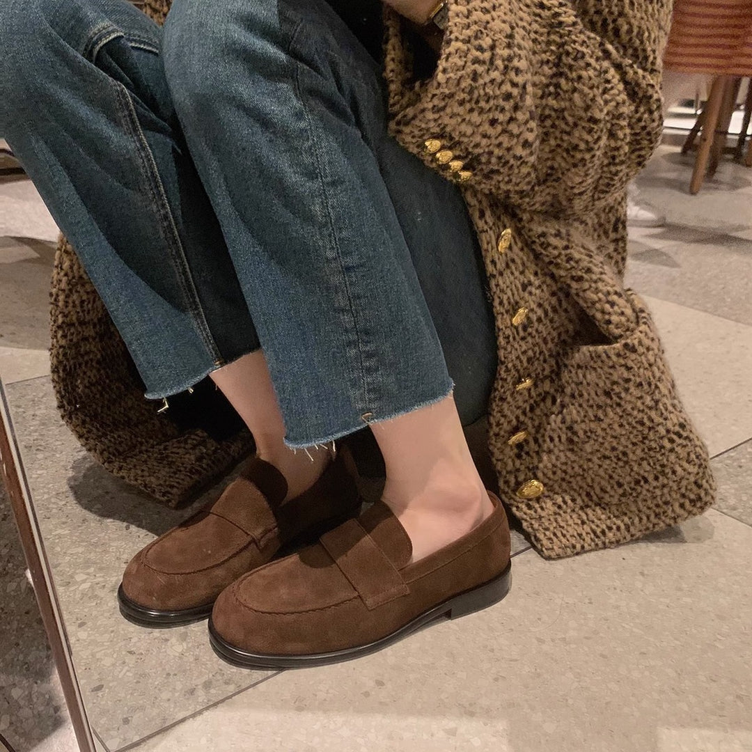 Damen Mokassins mit luxuriösem Lederober material und bequemer Innensohle EB