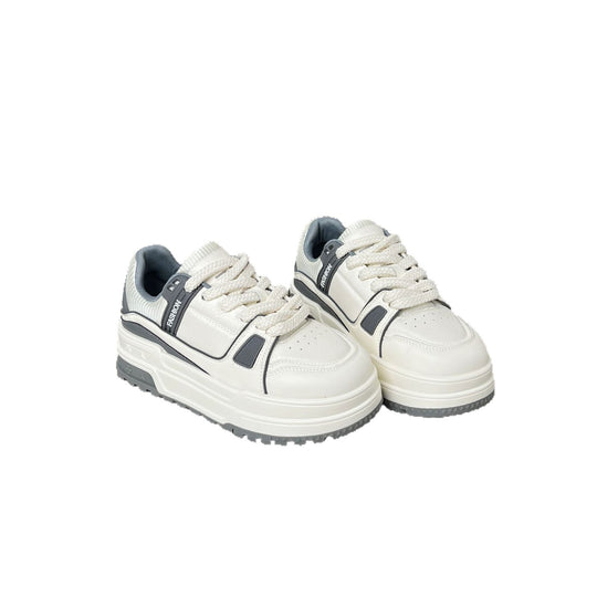 Damen modische Sneakers mit dickem Plateau und atmungsaktiver Obermaterialbeschaffenheit EB
