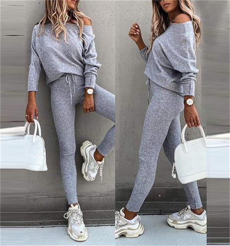 Damen Casual Strickanzug EB