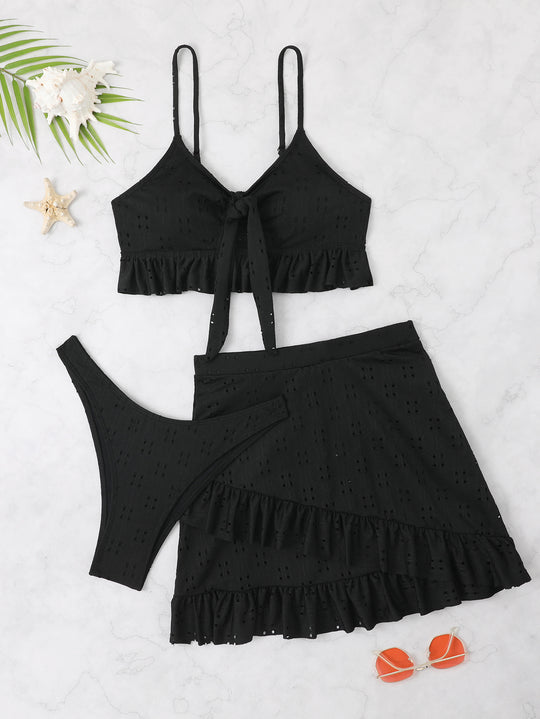 Damen Bikiniset mit Rüschendetails EB