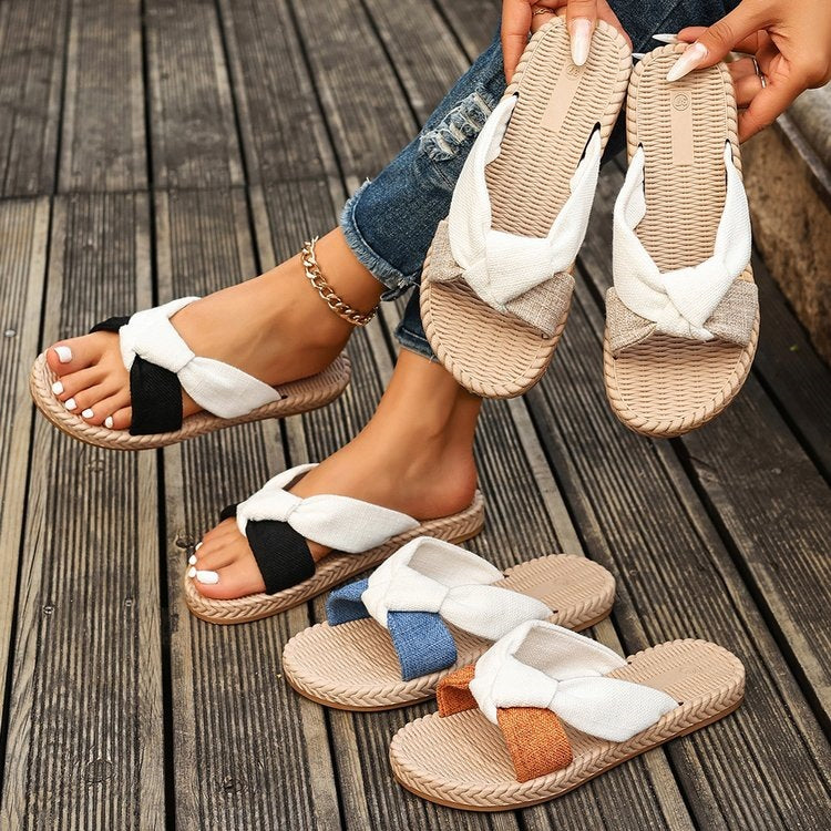 Damen Komfortable und stilvolle Zehenstegsandalen EB