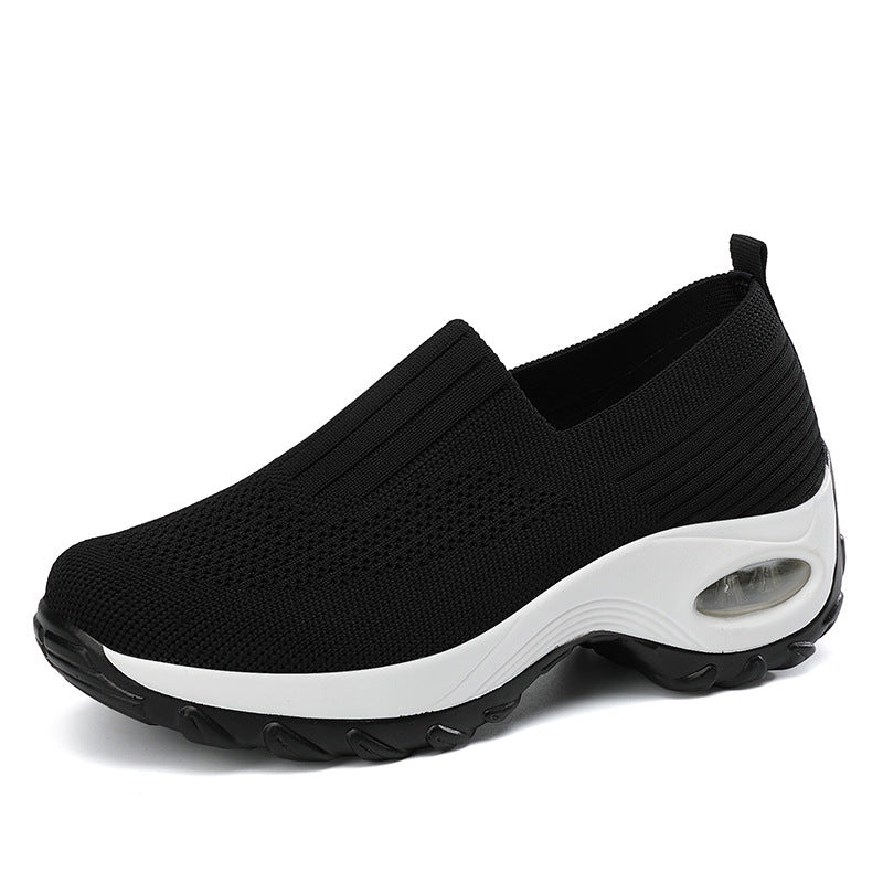 Damen Komfortable Slip-On Sportschuhe mit atmungsaktivem Obermaterial EB
