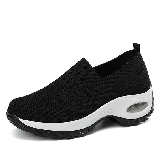 Damen Komfortable Slip-On Sportschuhe mit atmungsaktivem Obermaterial EB