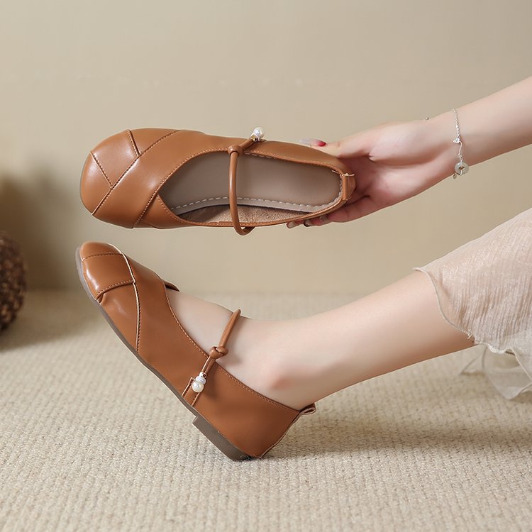 Damen Ballerinas mit dekorativem Riemen EB