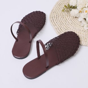 Damen  gewebte Netz-Mules mit Slip-On-Funktion, offener Ferse und flexiblem Leichtsohlen-Design EB