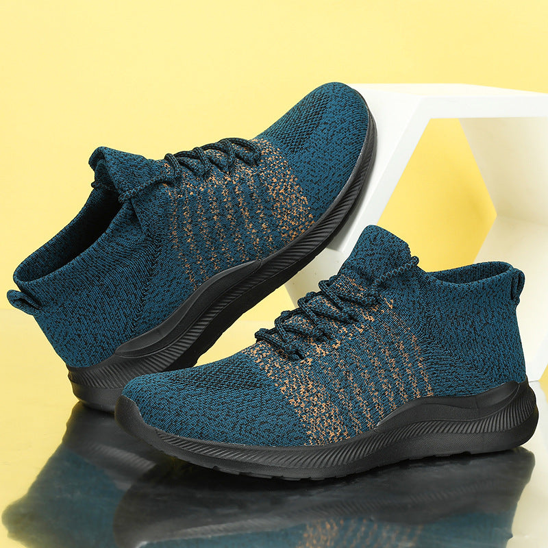 Damen Sportliche Stricksneaker mit elastischem Schaft und rutschfester Sohle EB