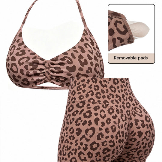 Damen Sportliches Bikini-Set mit hochgeschnittenen Shorts und elastischer Unterstützung EB