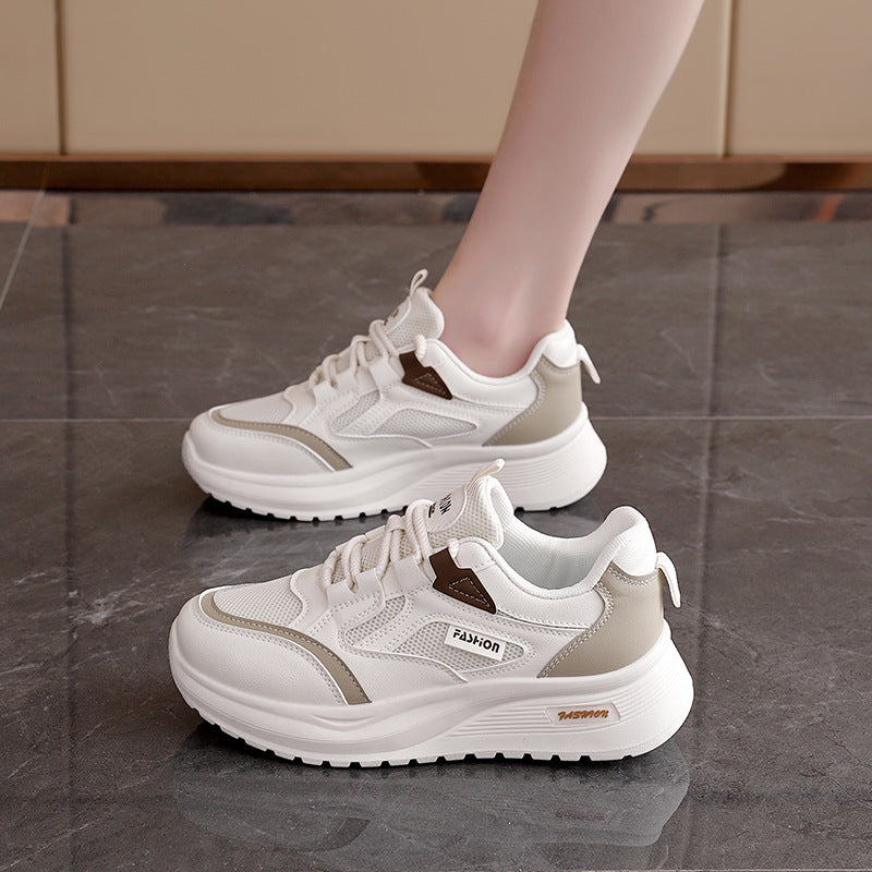 Damen modische Sneakers mit atmungsaktiver Mesh-Oberfläche und gepolsterter Sohle EB