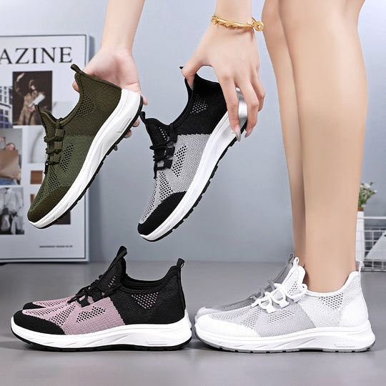 Damen Atmungsaktive Freizeitschuhe mit elastischem Mesh-Obermaterial EB