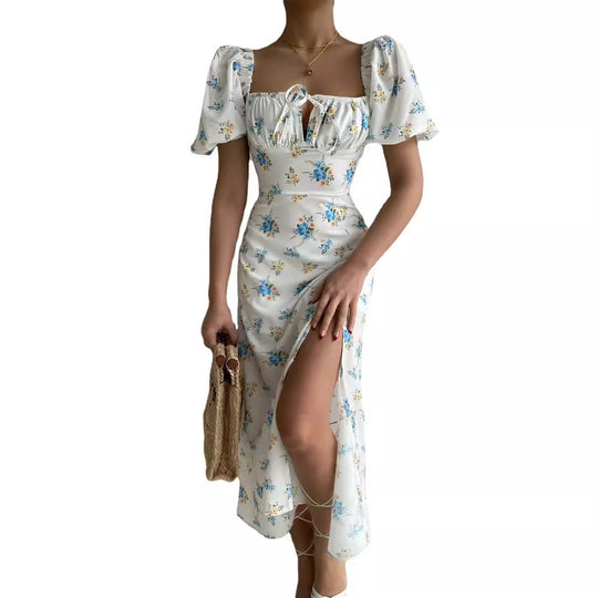 Damen Elegantes und verspieltes Blumenkleid EB