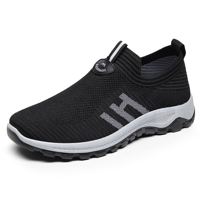 Damen Sportliche Slip-On Sneakers mit atmungsaktiver Oberflächenstruktur EB