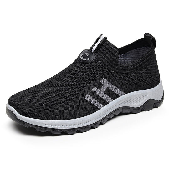 Damen Sportliche Slip-On Sneakers mit atmungsaktiver Oberflächenstruktur EB